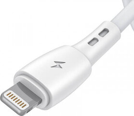 Vipfan USB to Lightning cable Racing X05, 3A, 1m (white) hind ja info | Kaablid ja juhtmed | kaup24.ee