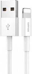Vipfan USB to Lightning cable X03, 3A, 1m (white) hind ja info | Kaablid ja juhtmed | kaup24.ee