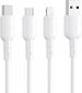 Vipfan USB to Micro USB cable Colorful X11, 3A, 1m (white) цена и информация | Kaablid ja juhtmed | kaup24.ee