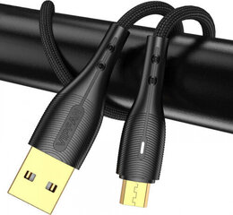 Vipfan USB to Micro USB cable Nano Gold X07, 3A, 1.2m (black) hind ja info | Kaablid ja juhtmed | kaup24.ee