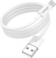 Vipfan USB to Micro USB cable X03, 3A, 1m (white) цена и информация | Кабели и провода | kaup24.ee