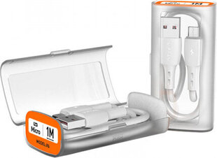 Vipfan USB to Micro USB cable X06, 3A, 1m (white) цена и информация | Кабели и провода | kaup24.ee