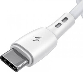 Vipfan USB to USB-C cable Racing X05, 3A, 1m (white) цена и информация | Кабели и провода | kaup24.ee