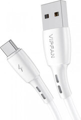 Vipfan USB to USB-C cable Racing X05, 3A, 1m (white) цена и информация | Кабели и провода | kaup24.ee