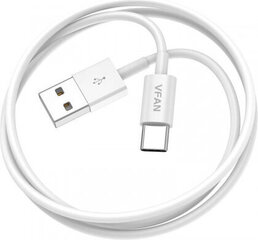 Vipfan USB to USB-C cable X03, 3A, 1m (white) цена и информация | Кабели и провода | kaup24.ee