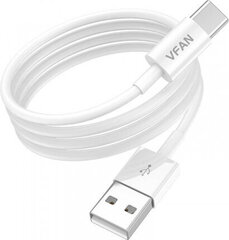 Vipfan USB to USB-C cable X03, 3A, 1m (white) цена и информация | Кабели и провода | kaup24.ee