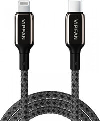 Vipfan USB-C to Lightning Cable P03 1,5m, Power Delivery (black) цена и информация | Кабели и провода | kaup24.ee