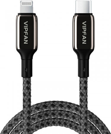 Vipfan USB-C to Lightning Cable P03 1,5m, Power Delivery (black) hind ja info | Kaablid ja juhtmed | kaup24.ee