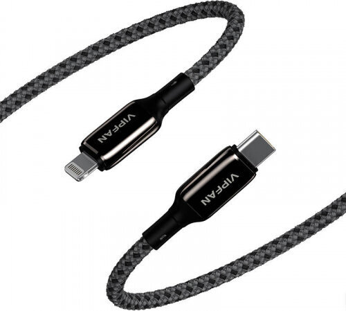 Vipfan USB-C to Lightning Cable P03 1,5m, Power Delivery (black) hind ja info | Kaablid ja juhtmed | kaup24.ee