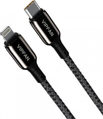 Vipfan USB-C to Lightning Cable P03 1,5m, Power Delivery (black) hind ja info | Kaablid ja juhtmed | kaup24.ee