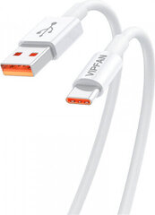 Vipfan USB to USB-C cable X17, 6A, 1.2m (white) hind ja info | Kaablid ja juhtmed | kaup24.ee