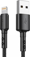 Vipfan USB to Lightning cable X02, 3A, 1.8m (black) hind ja info | Kaablid ja juhtmed | kaup24.ee