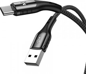 Vipfan USB to USB-C cable Colorful X13, 3A, 1.2m (black) hind ja info | Kaablid ja juhtmed | kaup24.ee