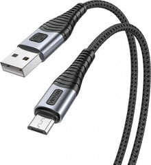 Vipfan X10 USB to Micro USB cable, 3A, 1.2m, braided (black) цена и информация | Кабели и провода | kaup24.ee