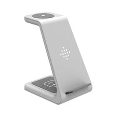Док-станция Qi 3 в 1 для iPhone, Apple Watch и AirPods — Белая цена и информация | Зарядные устройства для телефонов | kaup24.ee