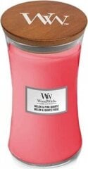 WoodWick ароматическая свеча Melon & Pink Quartz, 609,5 г цена и информация | Подсвечники, свечи | kaup24.ee