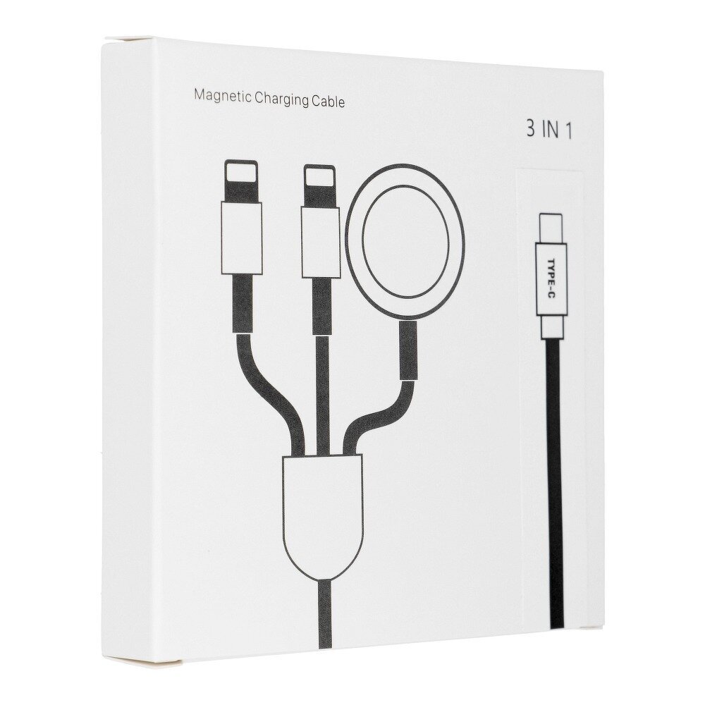 Apple Watch ja 2x iPhone 3 in 1 laadimisjuhe USB-C (1m) цена и информация | Nutikellade ja nutivõrude tarvikud | kaup24.ee