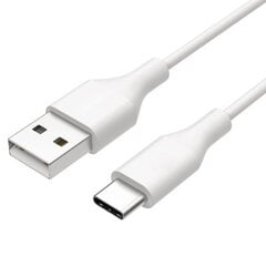 DCO vastupidav TPE universaalne USB-USB-C (tüüp-C) andmeside ja kiire 2,4A laadijakaabel 1 m valge hind ja info | Mobiiltelefonide kaablid | kaup24.ee