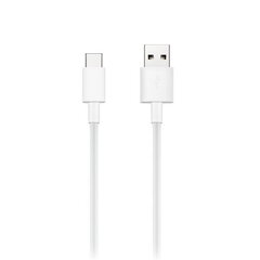 DCO Vastupidav TPE Universaalne USB kuni USB-C (Type-C) Andmete ja Kiire 2.4A Laadimiskaabel 1m Valge hind ja info | Mobiiltelefonide kaablid | kaup24.ee