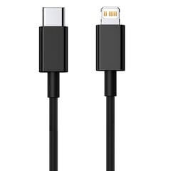 Кабель данных и заряда DCO USB-C на Lightning, для Apple iPhone 13 Mini Pro Max 1м, черный A2249, MXOK2ZM/A, OEM цена и информация | Кабели для телефонов | kaup24.ee