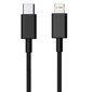 DCO USB-C Lightning and Charging Cable for Apple iPhone 13 Mini Pro Max 1m Black A2249 (MXOK2ZM/A) (OEM) цена и информация | Mobiiltelefonide kaablid | kaup24.ee