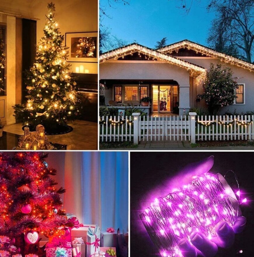 Dekoratiivne LED valguskett 10M 100 LED + Bluetooth, RGB цена и информация | Jõulutuled | kaup24.ee