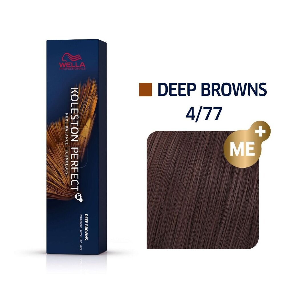 Wella Koleston Perfect Me+ - Pure Naturals, 4/07 Medium Brown Natural Brown, 60 ml цена и информация | Juuksevärvid | kaup24.ee