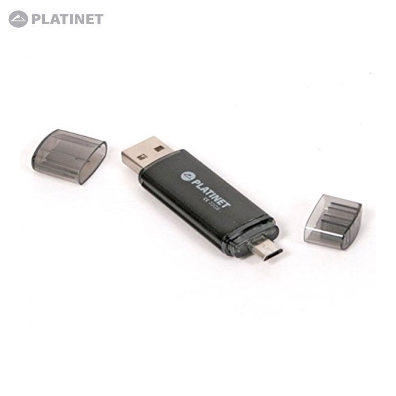 Mälupulk Platinet 32GB, USB 2.0, micro USB, Must hind ja info | Mälupulgad | kaup24.ee