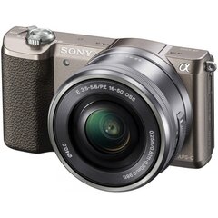 Hübriidkaamera Sony a5100 + 16-50mm Kit, Pruun hind ja info | Fotoaparaadid | kaup24.ee