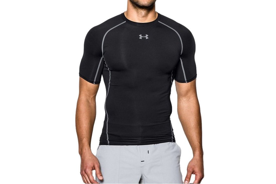 Meeste T-särk Under Armour Heatgear Armour SS 1257468-001, must hind ja info | Meeste spordiriided | kaup24.ee