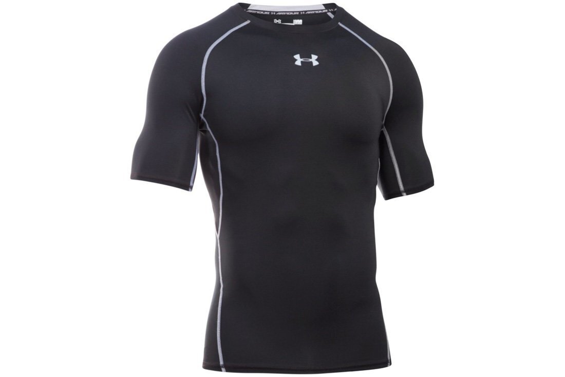 Meeste T-särk Under Armour Heatgear Armour SS 1257468-001, must цена и информация | Meeste spordiriided | kaup24.ee