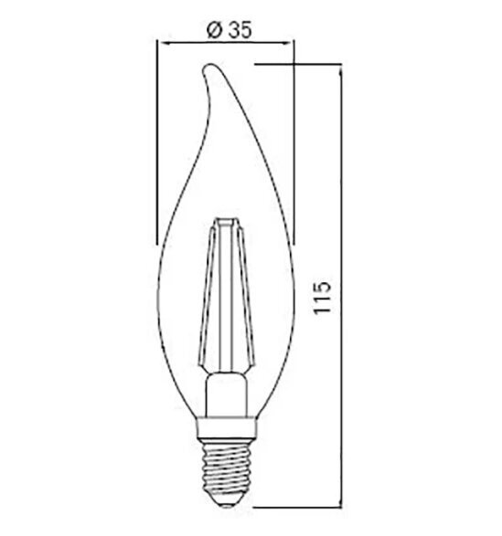 LED-pirn Filament C35L 4000K цена и информация | Lambipirnid, lambid | kaup24.ee