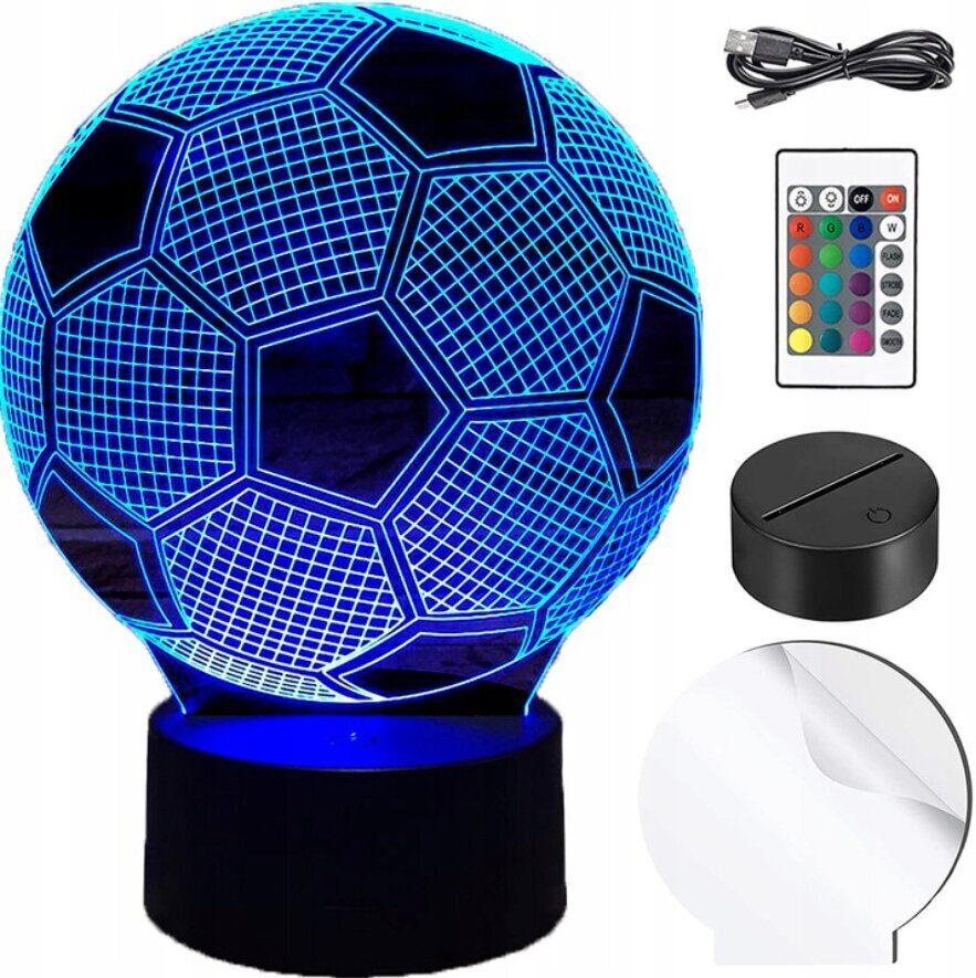 Öövalgus LED RGB lamp Jalgpall hind ja info | Laualambid | kaup24.ee
