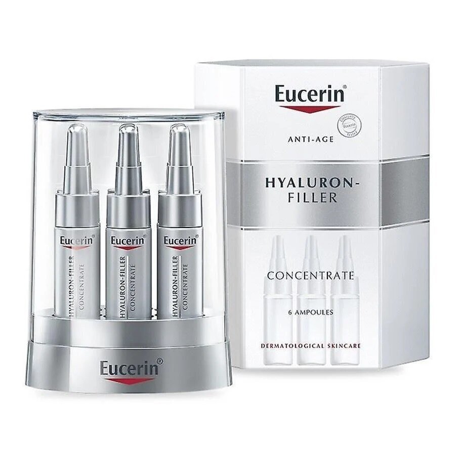 Intensiivne kortsudevastane näoseerum Eucerin Hyaluron - Filler 3x Effect Serum Concentrate Set, 6 x 5 ml цена и информация | Näoõlid, seerumid | kaup24.ee