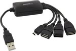 Esperanza EA158 jaoutur 4 USB2.0 port - 3 x USB, 1 x microUSB.