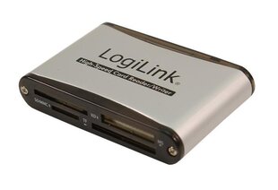 <p>Универсальный считыватель карт. </p>

<ul>
	<li>CompactFlash</li>
	<li>Memory Stick</li>
	<li>Memory Stick Duo</li>
	<li>Memory Stick Micro (M2)</li>
	<li>Memory Stick Pro</li>
	<li>Memory Stick Pro Duo</li>
	<li>microSD</li>
	<li>microSDHC</li>
	<li>mini SecureDigital</li>
	<li>miniSDHC</li>
	<li>MultiMediaCard</li>
	<li>MultiMediaCard micro</li>
	<li>MultiMediaCard Mobile</li>
	<li>SecureDigital</li>
	<li>SDHC</li>
	<li>RS MultiMedia Card</li>
</ul>
 цена и информация | Адаптеры и USB-hub | kaup24.ee