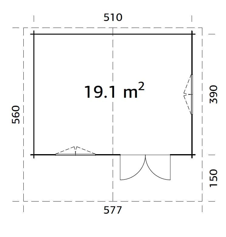 Aiamaja Sally 19,1 m² hind ja info | Kuurid ja aiamajad | kaup24.ee