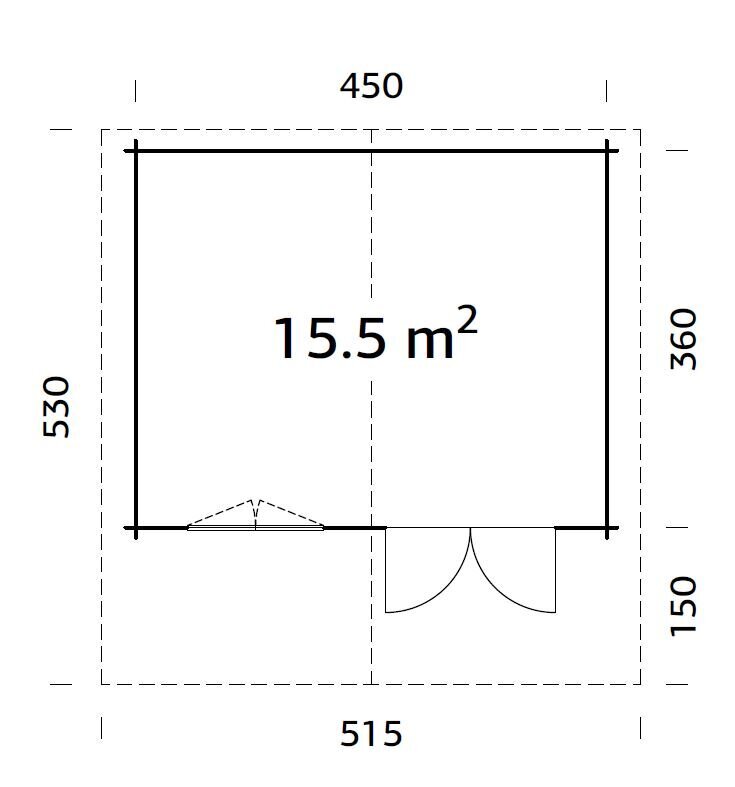 Aiamaja Sally 15,5 m² цена и информация | Kuurid ja aiamajad | kaup24.ee