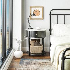 Прикроватная тумба Dorel Home, черный цвет цена и информация | Ночные шкафы | kaup24.ee