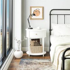 Прикроватная тумбочка Dorel Home, белый цвет цена и информация | Прикроватные тумбочки | kaup24.ee
