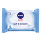 Niisked salvrätikud imikutele Nivea Baby Soft & Cream 63 tk цена и информация | Niisked salvrätikud, vatipadjad ja -tikud | kaup24.ee