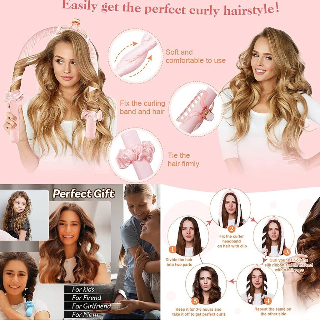 Pehme juuksekoolutaja, roosa hind ja info | Juukseharjad, kammid, juuksuri käärid | kaup24.ee