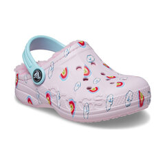 Crocs™ sussid lastele Baya Lined Printed Clog Kid's 207653 201437 цена и информация | Детские тапочки, домашняя обувь | kaup24.ee