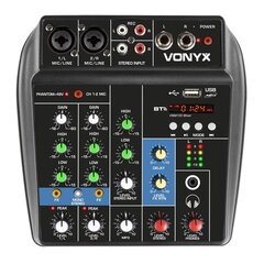 Аудиомикшер Vonyx VMM100 с USB/BT цена и информация | DJ пульты | kaup24.ee