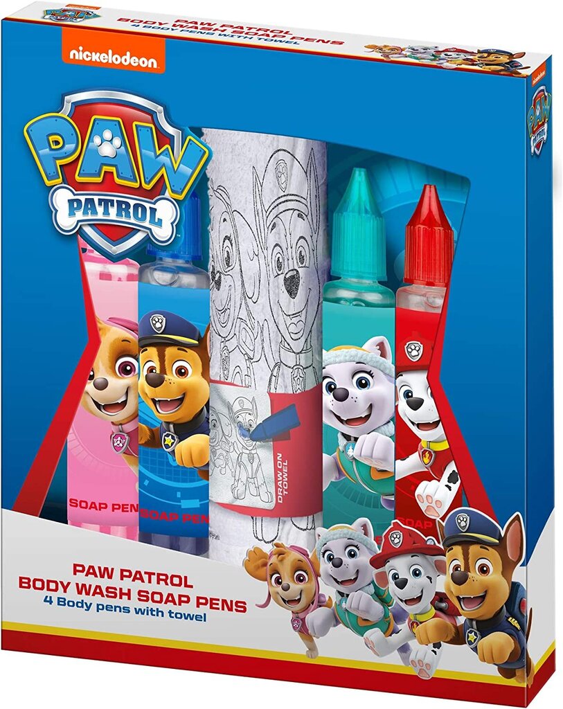 Käpapatrulli komplekt Fesh Paw Patrol - seebipliiatsid ja väike rätik hind ja info | Seebid | kaup24.ee