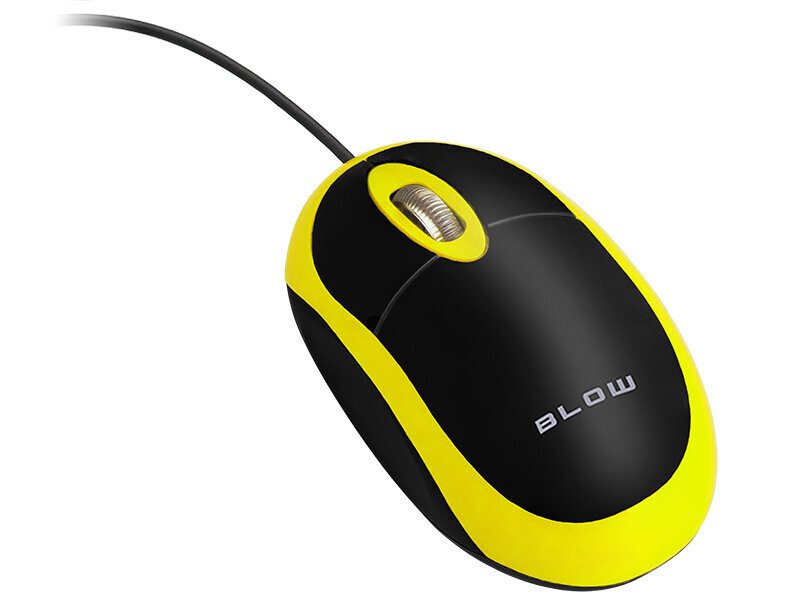 Juhtmega optiline hiir BLOW MP-20 kollane hind ja info | Hiired | kaup24.ee