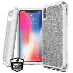 X-Doria Defense Lux - Etui aluminiowe iPhone Xs Max (Drop test 3m) (White Glitter) (White) hind ja info | Telefonikaaned ja ümbrised | kaup24.ee