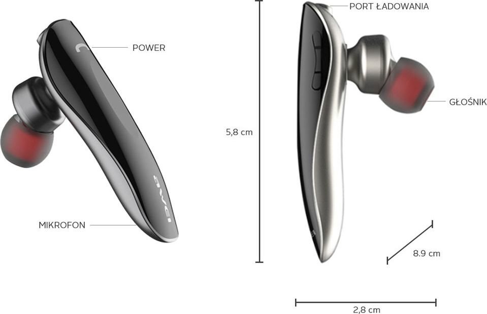 AWEI Bluetooth kõrvaklapid N1 hall hind ja info | Käed-vabad seadmed | kaup24.ee