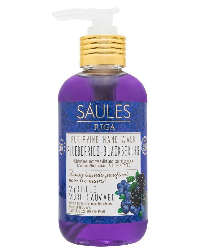 Vedelseep kätele Blueberries-blackberries Saules Fabrika 200 ml hind ja info | Seebid | kaup24.ee