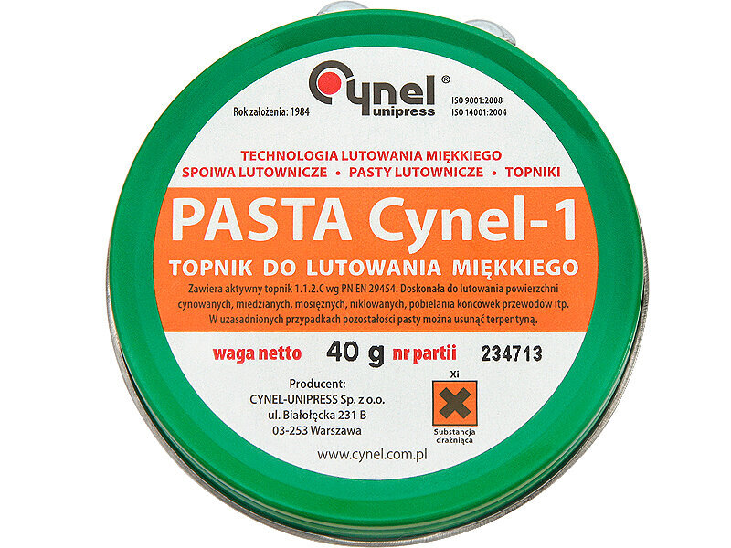 Litavimo pasta 40g CYNEL цена и информация | Käsitööriistad | kaup24.ee